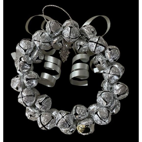 Silver Metal Wreath Ornament - Picture 2 of 2